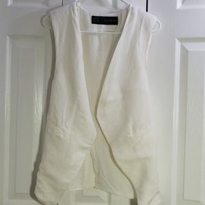 Zara White Vest Size M